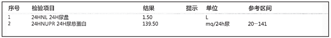 尿总蛋白化验单